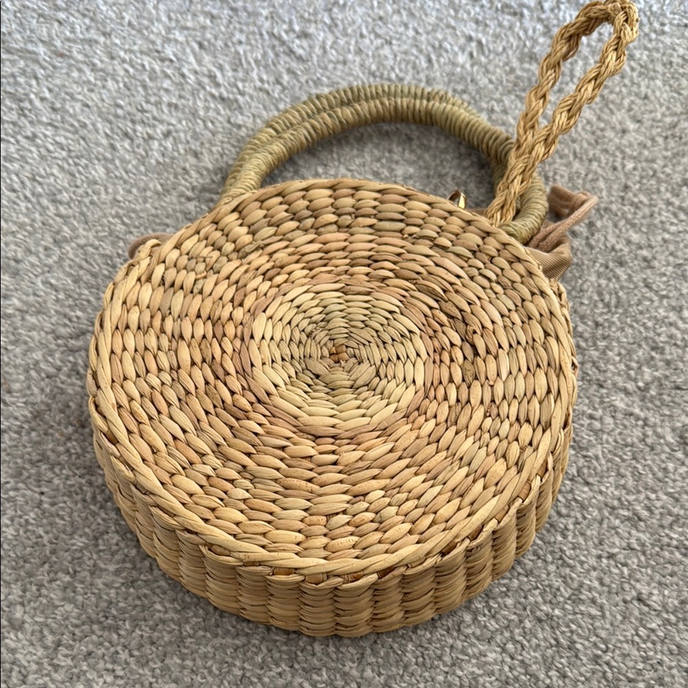 Round Woven Straw Bag